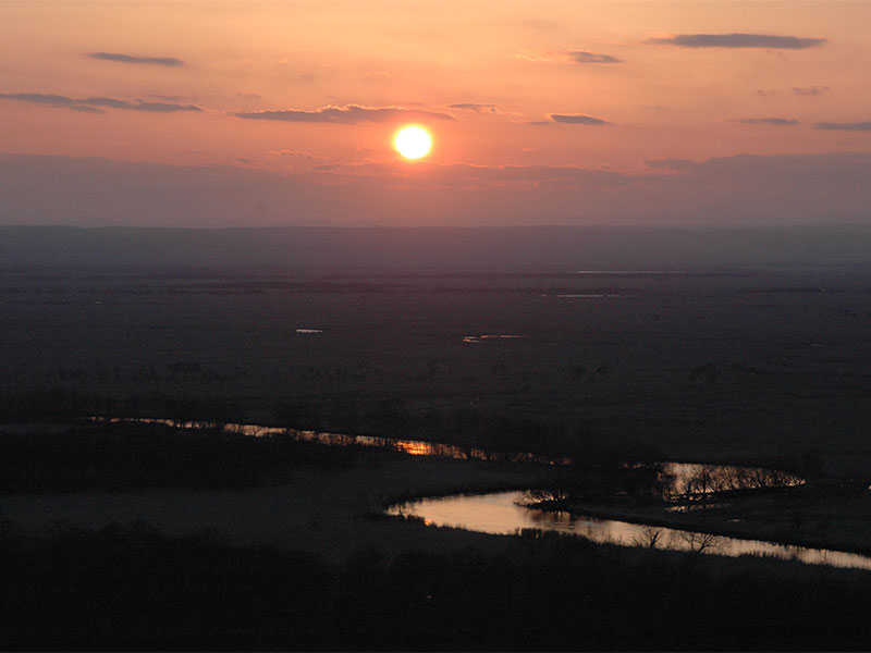 細岡展望台夕日